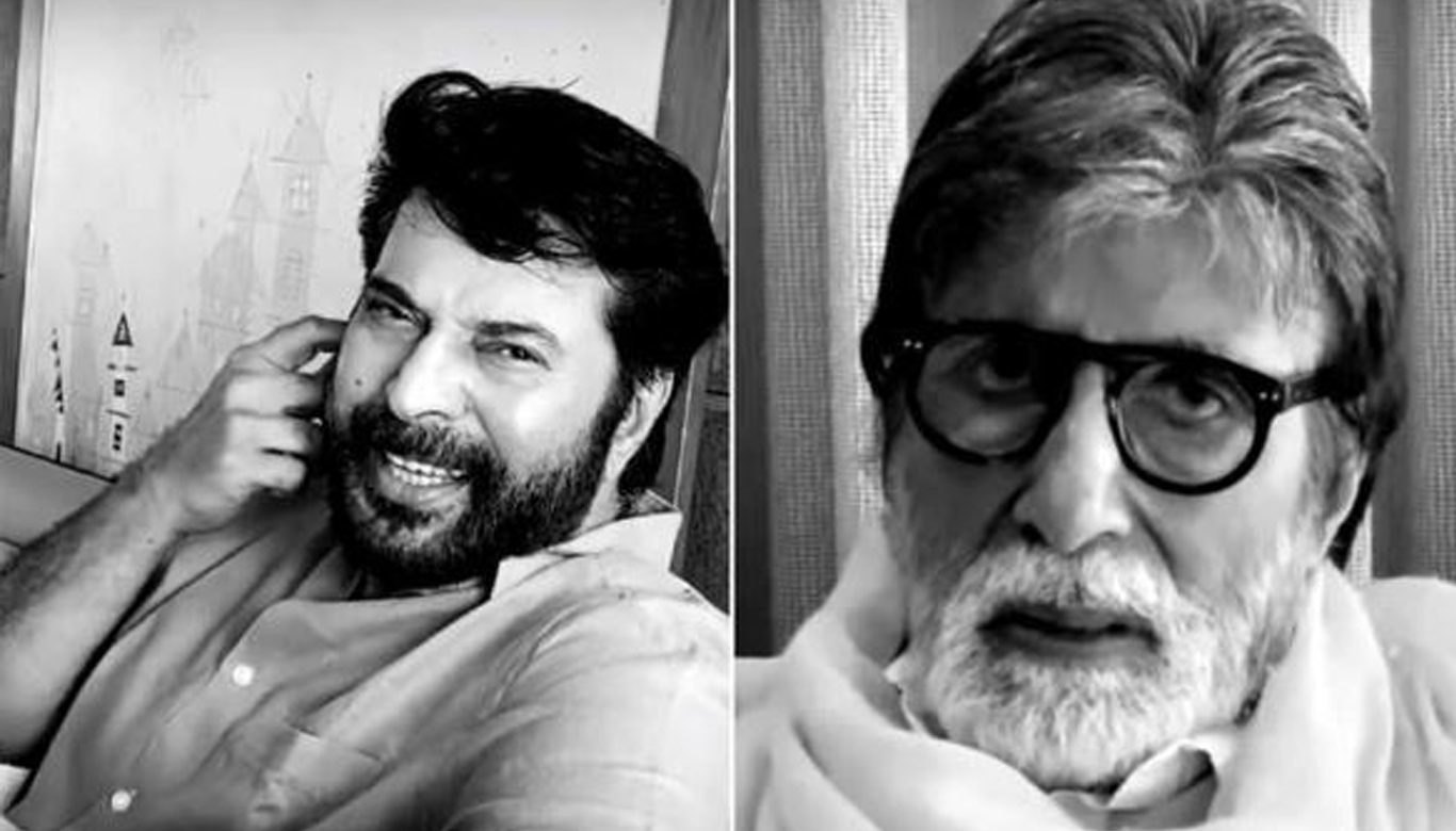 Mammootty recommends wearing fashionable shades on Amitabh Bachchan! The big stars of Indian cinema unite for a short film 'Family'