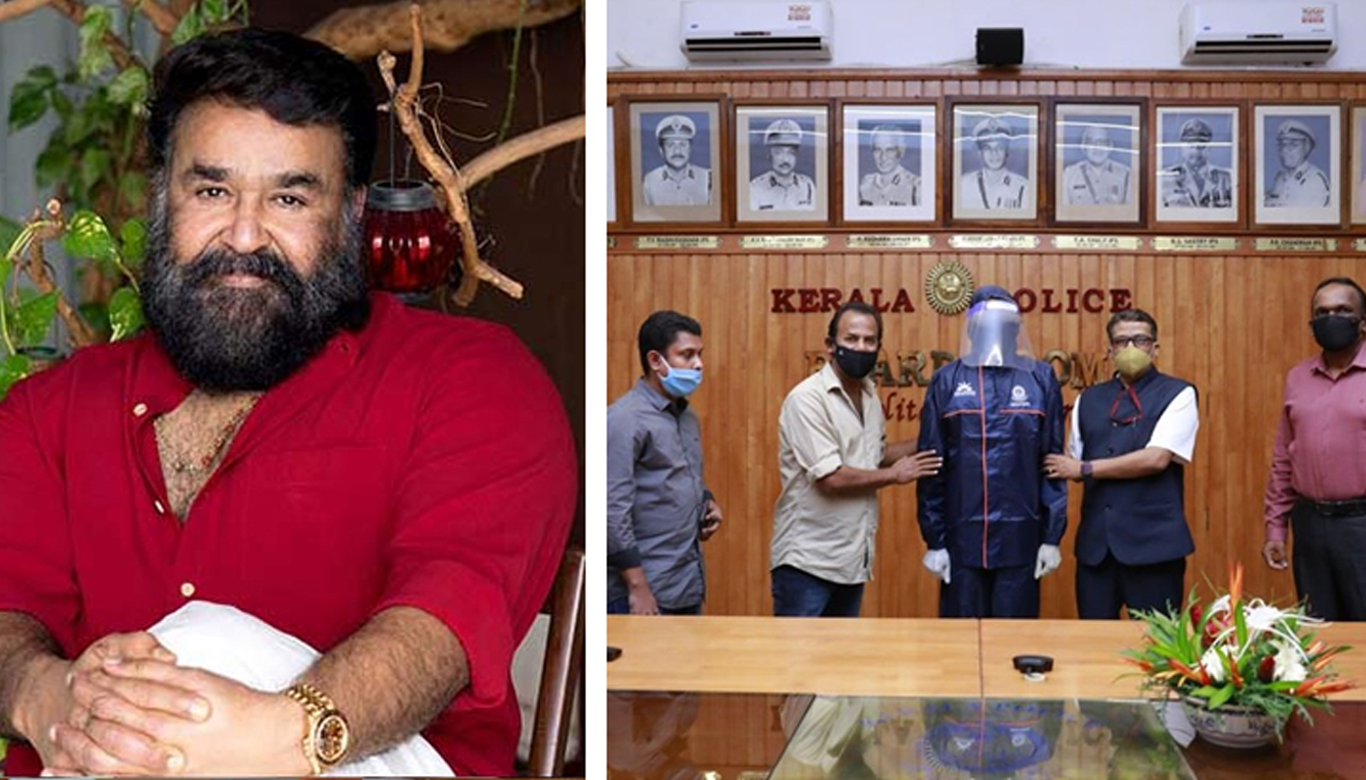 Mohanlal's Vishwa Shanti Foundation donates Kovid Kits to Kerala Police