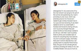  Singer Selena Gomez reveals she got a kidney transplant